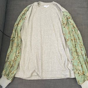 Current air los ángeles floral sleeved long blouse